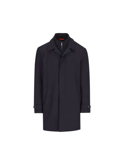 Fay Blue Nylon Morning Raincoat