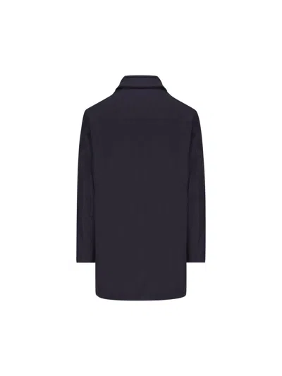 Fay Blue Nylon Morning Raincoat