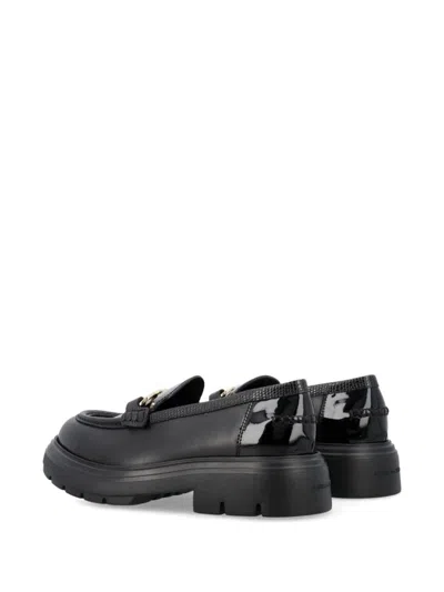 Ferragamo Brooke Loafers With Chunky Sole And Gold-tone Hardware In Black