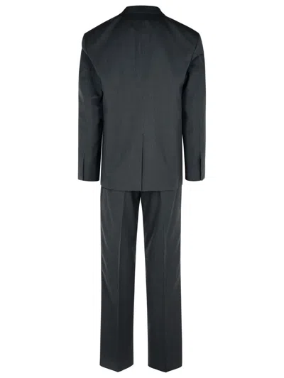 Jil Sander Check Pattern Shirt Set In Grey