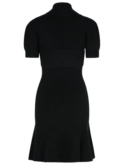 Patou Scarf Draped Knit Dress In Black