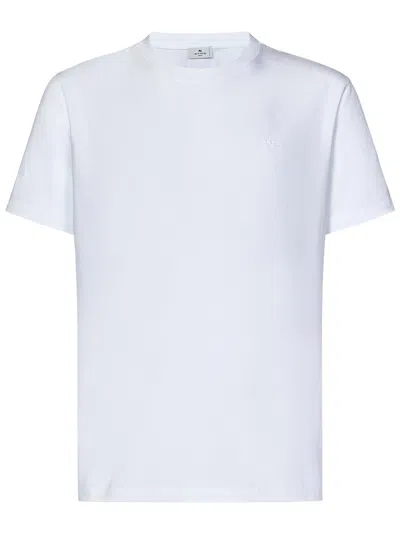 Etro Pegaso-embroidered Crewneck T-shirt In White
