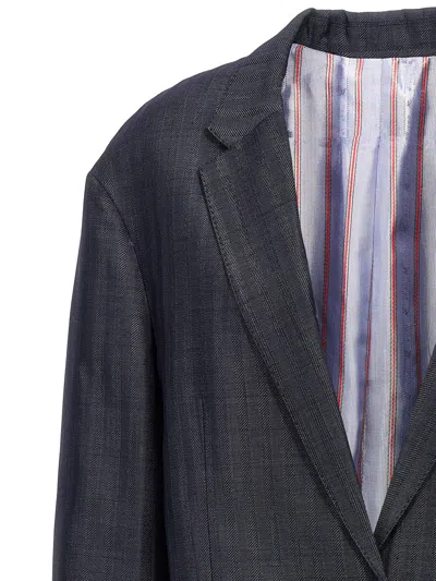 Shop Etro 'pegaso' Single-breasted Blazer In Blue