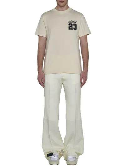 Shop Off-white Off White T-shirts And Polos In Beige