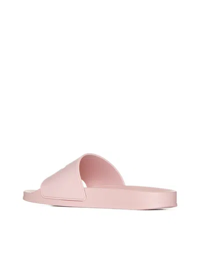 Shop Palm Angels Sandals In Pink White