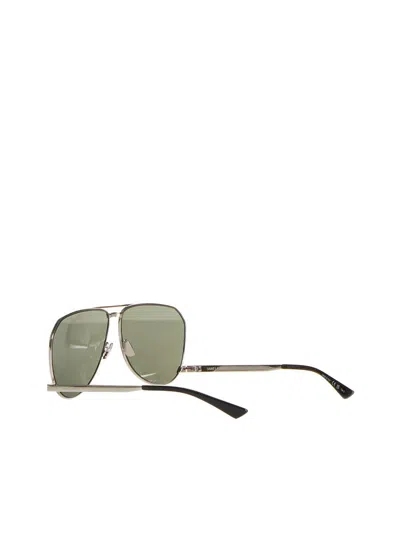 Shop Saint Laurent Eyewear Eyewear Sunglasses In Silver Silver Grey