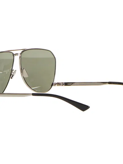 Shop Saint Laurent Eyewear Eyewear Sunglasses In Silver Silver Grey