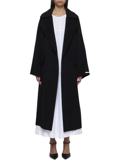 Shop Sportmax Coats In Black