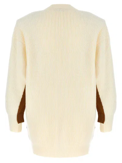 Shop Stella Mccartney Two-tone Cardigan In Beige