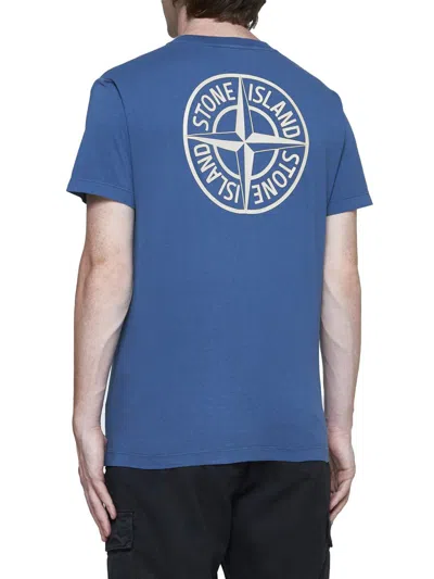 Stone Island T-shirts And Polos In Avion Blue