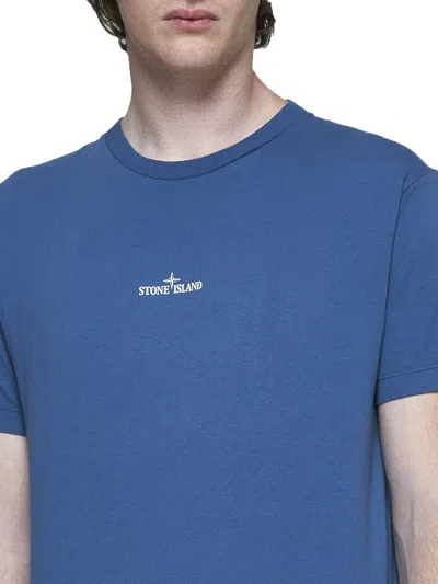 Stone Island T-shirts And Polos In Avion Blue