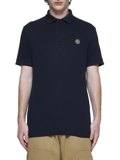 Shop Stone Island T-shirts And Polos In Blue