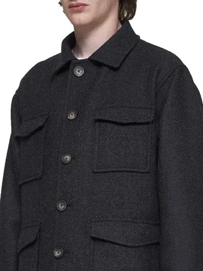 Shop Tagliatore Coats In Anthracite