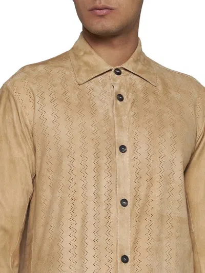 Shop Tagliatore Shirts In Sand