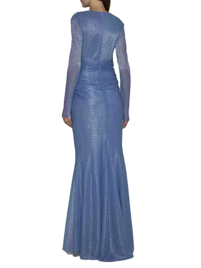 Shop Talbot Runhof Dresses In Blue