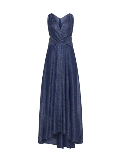 Shop Talbot Runhof Dresses In Electric Blue