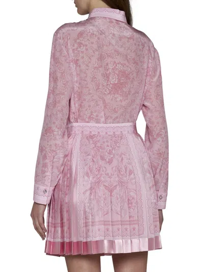 Shop Versace Skirts In Pale Pink