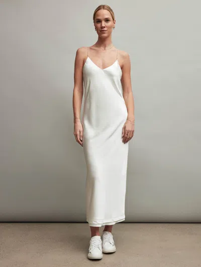 Carbon38 Satin Slip Dress In Ivory