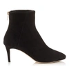 JIMMY CHOO DUKE 65 Black Suede Ankle Boots,DUKE65SUE S