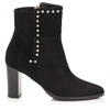JIMMY CHOO HARLOW 80 BLACK SUEDE BOOTS WITH STUD TRIM,HARLOW80DUT S