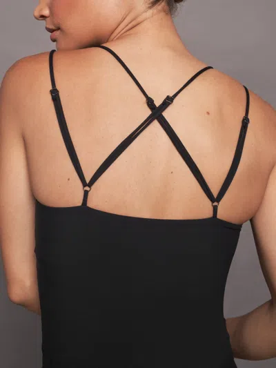 Carbon38 Strappy Tank In Melt In Black