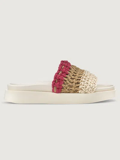 Inuikii Loose Knitted Slides In Fuchsia