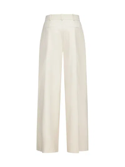 Shop Alice And Olivia Alice + Olivia Trousers In Solid Oatmeal