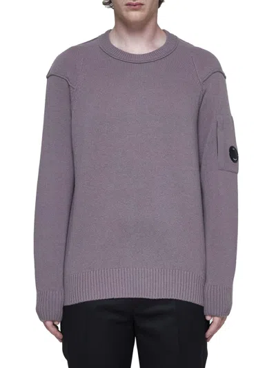 Shop C.p. Company Cp Company Sweaters In Purple Dove