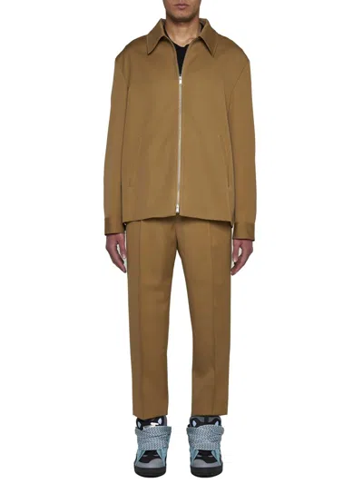 Shop Lanvin Trousers In Desert