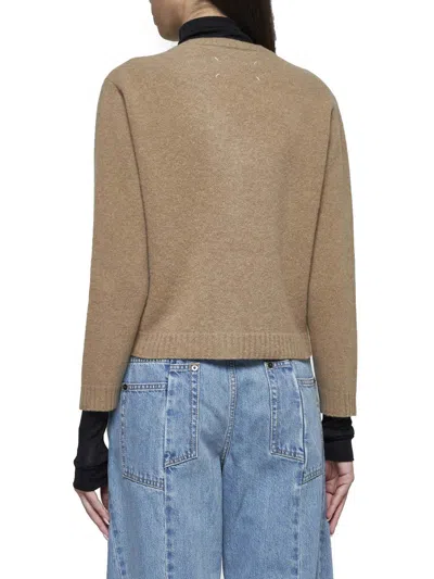 Shop Maison Margiela Sweaters In Beige