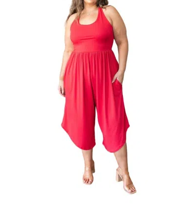 Eldridge Good Idea Jumpsuit In Red In Red
