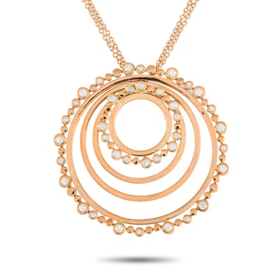 Bucherer 18k Rose Gold 0.89ct Diamond Circle Necklace Bu07-071124 In Gold