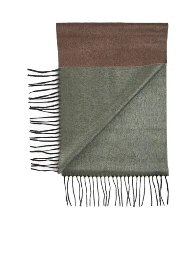 Shop D4.0 Scarfs In Grigio/bordeaux