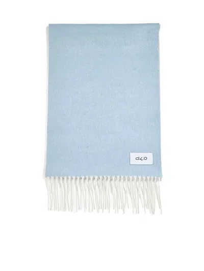 Shop D4.0 Scarfs In Azzurro/beige