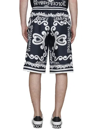 Shop Dolce & Gabbana Shorts In Dg Marina F Blu