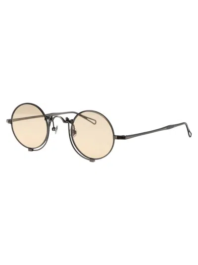 Shop Matsuda Sunglasses In As Antique Silver, Cafe Light Brown