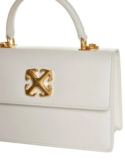 Off-white Jitney 1.4 Leather Bag In Dust A No Color