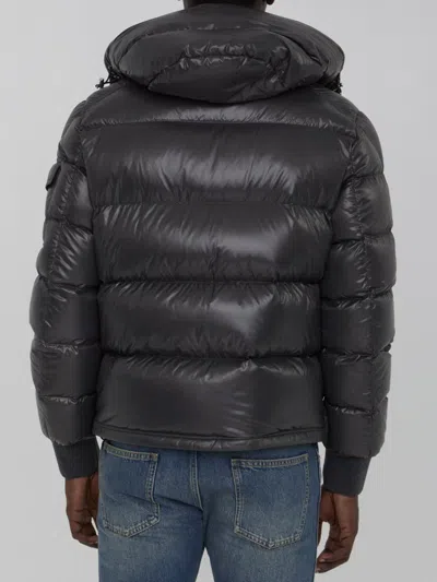 Shop Moncler Maljasset Short Down Jacket In Grey