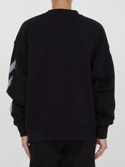 Shop Off-white Pixel Diag Sweatshirt In White