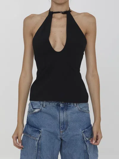 Shop Attico Top With Strap In Black