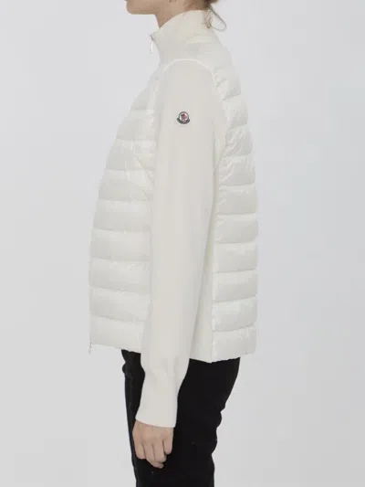 Shop Moncler Tricot Cardigan In White