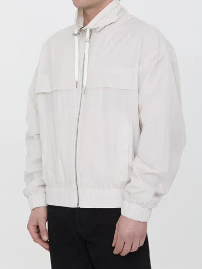 Ami Alexandre Mattiussi Logo-print Hooded Windbreaker In White