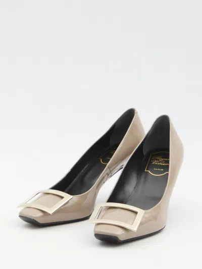 Shop Roger Vivier Belle Vivier Trompette Pumps In Grey