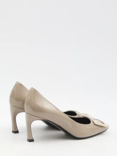 Shop Roger Vivier Belle Vivier Trompette Pumps In Grey