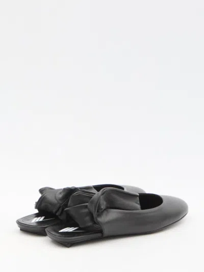 Attico Cloe Ballerinas In Black