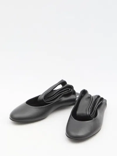 Attico Cloe Ballerinas In Black