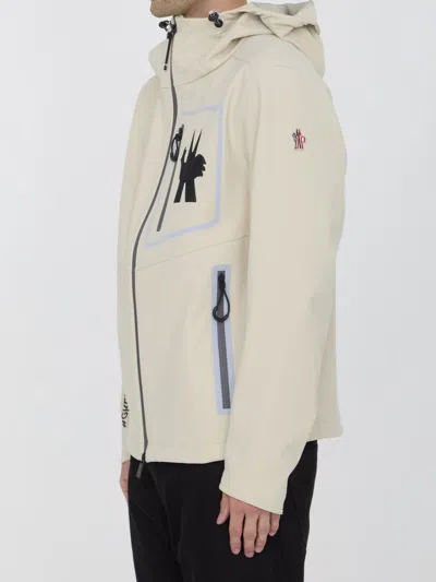 Shop Moncler Cormet Hooded Jacket In Beige