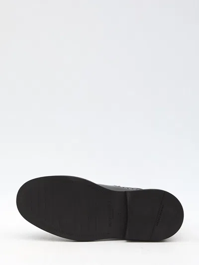 Dolce & Gabbana Brushed Leather Chelsea Boots In Black