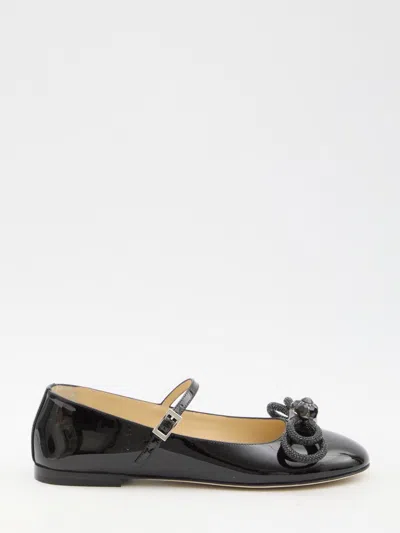 Mach&mach Mach & Mach Flat Shoes In Black
