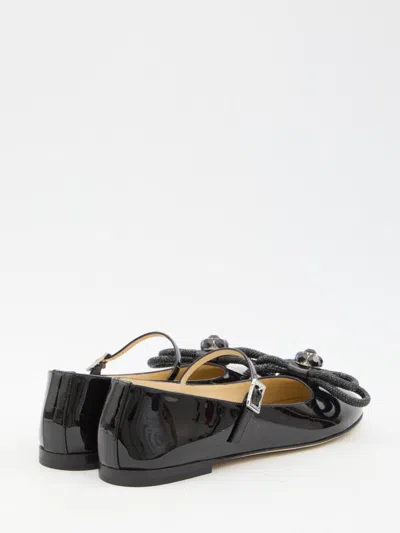 Mach&mach Mach & Mach Flat Shoes In Black